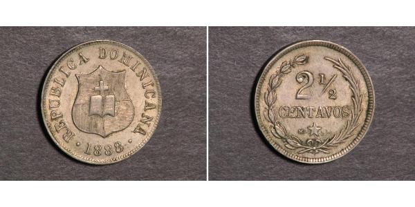 2 1/2 Centavo Dominican Republic Silver 