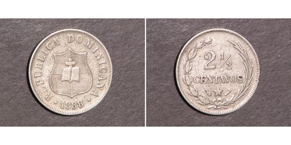 2 1/2 Centavo Dominican Republic Silver 