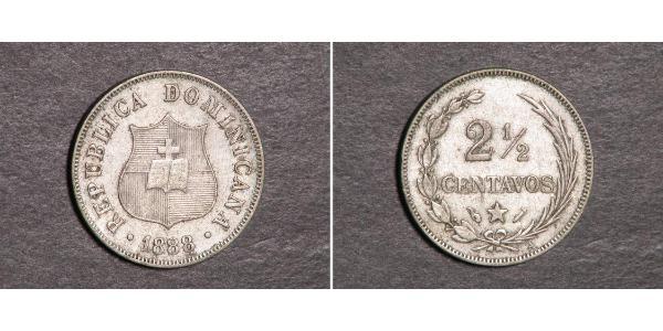 2 1/2 Centavo Dominican Republic Silver 