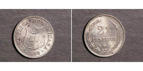 2 1/2 Centavo Dominican Republic Silver 