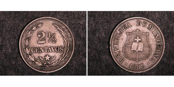 2 1/2 Centavo Dominican Republic Silver 