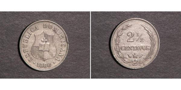 2 1/2 Centavo 多明尼加 銀 