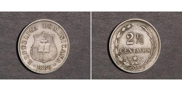 2 1/2 Centavo 多明尼加 銀 