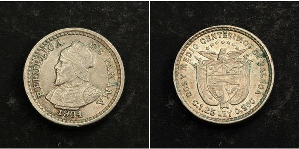 2 1/2 Centesimo Panama Argent 