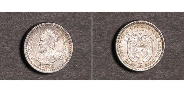 2 1/2 Centesimo Panamá Plata 