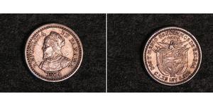2 1/2 Centesimo Panama Silber 