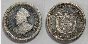 2 1/2 Centesimo Panama Silber 