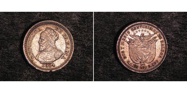 2 1/2 Centesimo Panama Silber 