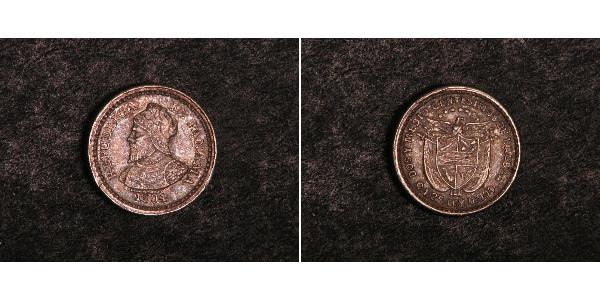 2 1/2 Centesimo Republic of Panama Silver 