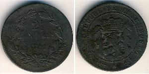 2 1/2 Centime Luxembourg Bronze 