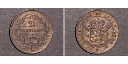 2 1/2 Centime Lussemburgo Bronzo 