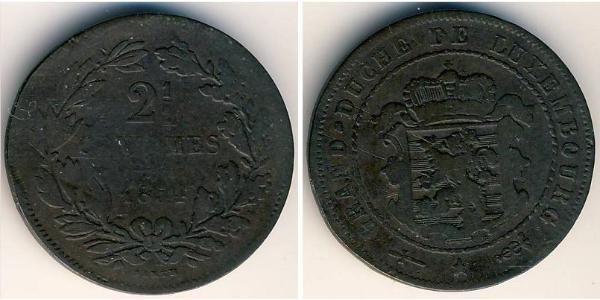 2 1/2 Centime 卢森堡 青铜 