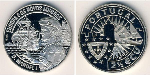 2 1/2 Ecu Portuguese Republic (1975 - ) Copper/Nickel 