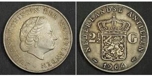 2 1/2 Gulden Antilles néerlandaises (1954 – 2010) Argent Juliana of the Netherlands (1909 – 2004)