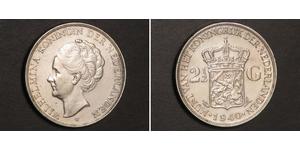 2 1/2 Gulden Royaume des Pays-Bas (1815 - ) Argent Wilhelmine (reine des Pays-Bas)(1880 - 1962)