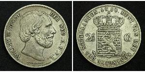 2 1/2 Gulden Royaume des Pays-Bas (1815 - ) Argent Guillaume III (roi des Pays-Bas)