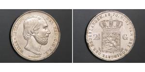 2 1/2 Gulden Royaume des Pays-Bas (1815 - ) Argent Guillaume III (roi des Pays-Bas)