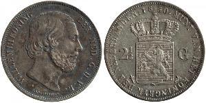 2 1/2 Gulden Royaume des Pays-Bas (1815 - ) Argent Guillaume III (roi des Pays-Bas)