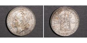 2 1/2 Gulden Royaume des Pays-Bas (1815 - ) Argent Wilhelmine (reine des Pays-Bas)(1880 - 1962)