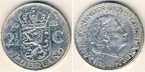 2 1/2 Gulden Royaume des Pays-Bas (1815 - ) Argent Juliana of the Netherlands (1909 – 2004)