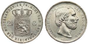 2 1/2 Gulden Royaume des Pays-Bas (1815 - ) Argent Guillaume III (roi des Pays-Bas)