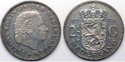 2 1/2 Gulden Regno dei Paesi Bassi (1815 - ) Argento Juliana of the Netherlands (1909 – 2004)