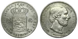 2 1/2 Gulden Regno dei Paesi Bassi (1815 - ) Argento Guglielmo III dei Paesi Bassi