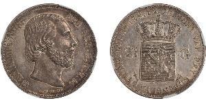 2 1/2 Gulden Regno dei Paesi Bassi (1815 - ) Argento Guglielmo III dei Paesi Bassi