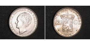 2 1/2 Gulden Regno dei Paesi Bassi (1815 - ) Argento Guglielmina dei Paesi Bassi(1880 - 1962)