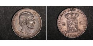 2 1/2 Gulden Regno dei Paesi Bassi (1815 - ) Argento Guglielmo III dei Paesi Bassi