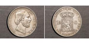 2 1/2 Gulden Regno dei Paesi Bassi (1815 - ) Argento Guglielmo III dei Paesi Bassi