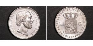 2 1/2 Gulden Regno dei Paesi Bassi (1815 - ) Argento Guglielmo III dei Paesi Bassi