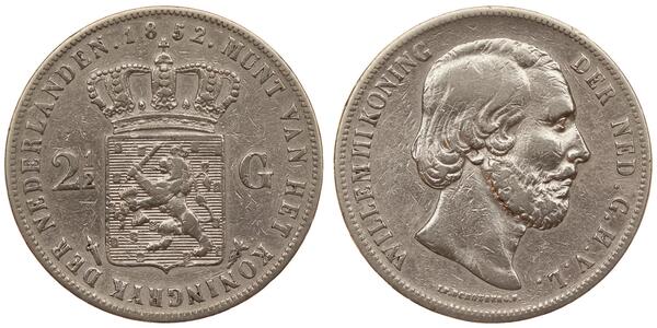 2 1/2 Gulden Regno dei Paesi Bassi (1815 - ) Argento Guglielmo III dei Paesi Bassi