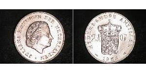 2 1/2 Gulden Antillas Neerlandesas (1954 – 2010) Plata Juliana of the Netherlands (1909 – 2004)