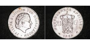 2 1/2 Gulden Antillas Neerlandesas (1954 – 2010) Plata Juliana of the Netherlands (1909 – 2004)