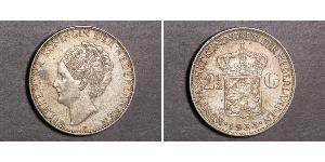 2 1/2 Gulden Reino de los Países Bajos (1815 - ) Plata Guillermina de los Países Bajos(1880 - 1962)