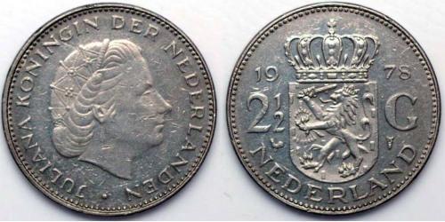 2 1/2 Gulden Reino de los Países Bajos (1815 - ) Plata Juliana of the Netherlands (1909 – 2004)