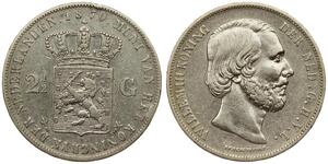 2 1/2 Gulden Königreich der Niederlande (1815 - ) Silber Wilhelm III. (Niederlande)