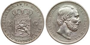 2 1/2 Gulden Königreich der Niederlande (1815 - ) Silber Wilhelm III. (Niederlande)