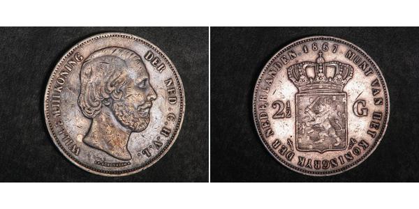 2 1/2 Gulden Königreich der Niederlande (1815 - ) Silber Wilhelm III. (Niederlande)