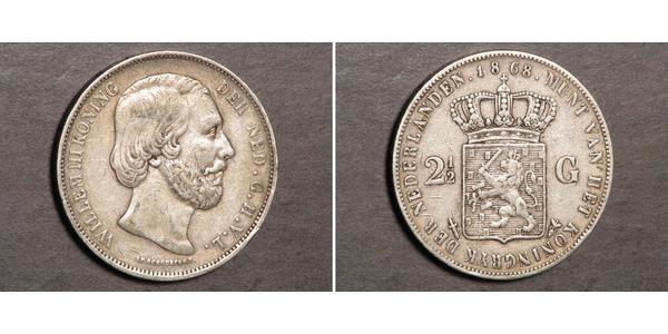 2 1/2 Gulden Königreich der Niederlande (1815 - ) Silber Wilhelm III. (Niederlande)
