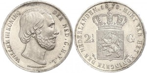 2 1/2 Gulden Kingdom of the Netherlands (1815 - ) Silver William III of the Netherlands