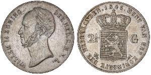 2 1/2 Gulden Kingdom of the Netherlands (1815 - ) Silver William II of the Netherlands (1792 - 1849)