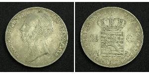 2 1/2 Gulden Kingdom of the Netherlands (1815 - ) Silver William II of the Netherlands (1792 - 1849)