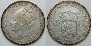 2 1/2 Gulden Kingdom of the Netherlands (1815 - ) Silver Wilhelmina of the Netherlands (1880 - 1962)