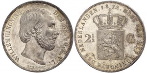 2 1/2 Gulden Kingdom of the Netherlands (1815 - ) Silver William III of the Netherlands