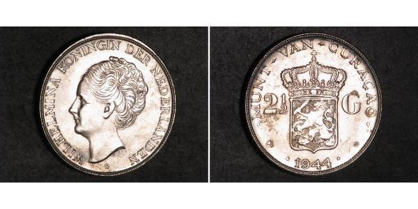 2 1/2 Gulden Kingdom of the Netherlands (1815 - ) Silver Wilhelmina of the Netherlands (1880 - 1962)