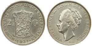 2 1/2 Gulden 荷兰王国 銀 威廉明娜 (荷兰)
