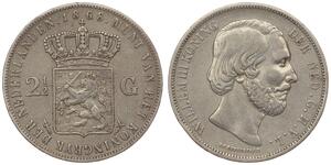 2 1/2 Gulden 荷兰王国 銀 威廉三世 (尼德兰)