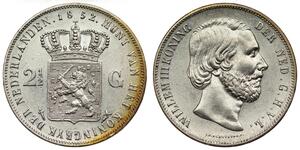 2 1/2 Gulden 荷兰王国 銀 威廉三世 (尼德兰)